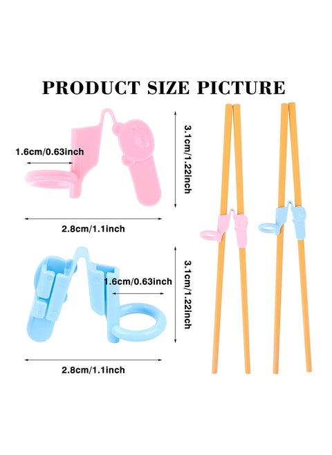 Reusable Training Chopsticks Helper Set for Kids and Adults 12 Pcs Colorful Plastic Connectors Easy to Use