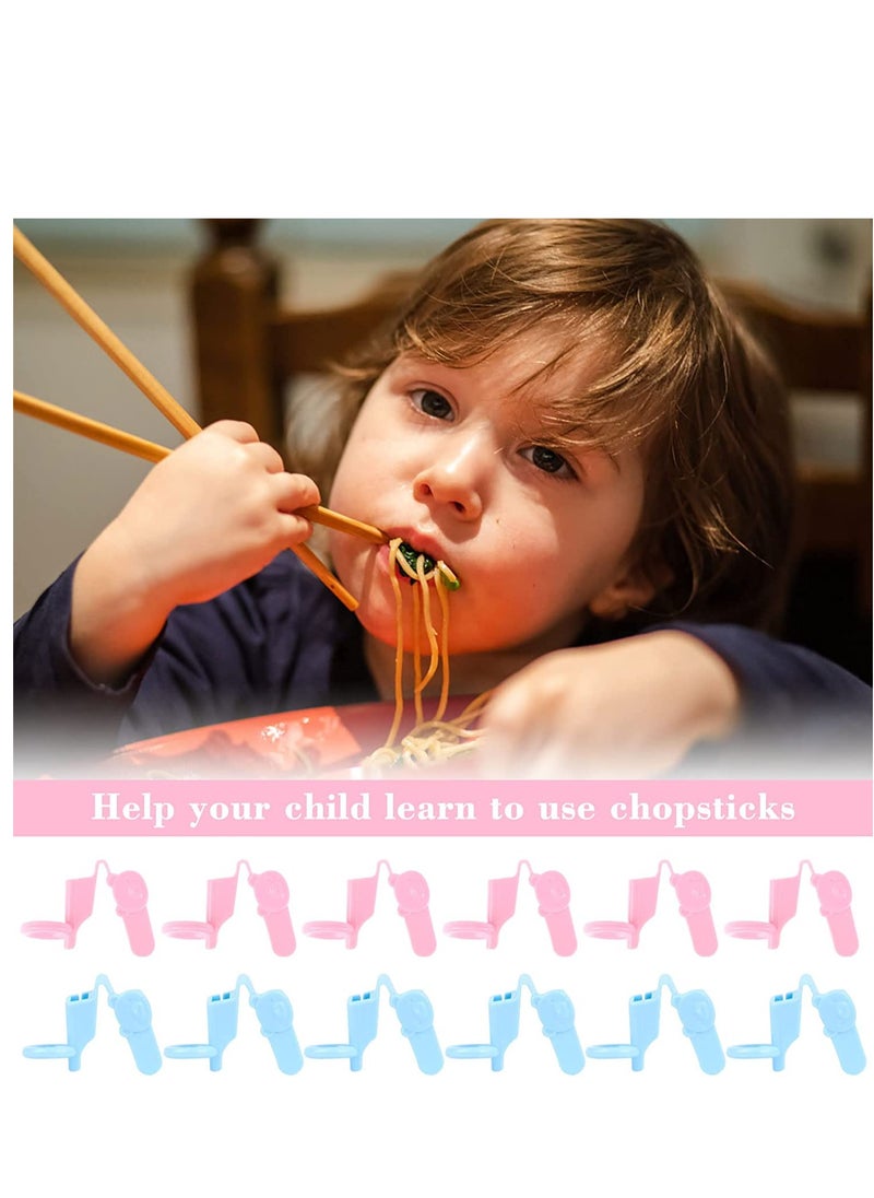 Generic - Reusable Training Chopsticks Helper Set for Kids and Adults 12 Pcs Colorful Plastic Connectors Easy to Use - Image 1