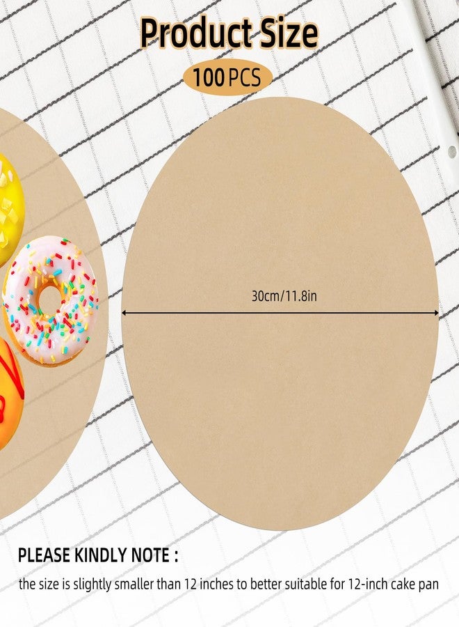 Motroce 100PCS 12 Inch Parchment Paper Rounds, Unbleached Pre-Cut Non-Stick Baking Sheets for Cake Pans, Pizza, Cookies & More - Image 2