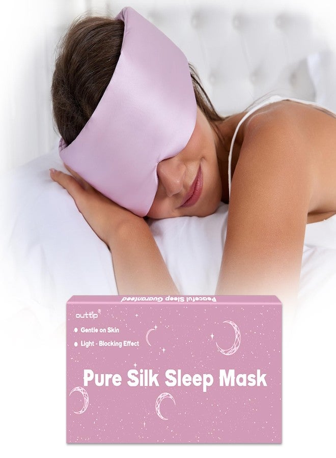 outtip 100% Mulberry Silk Sleep Mask for Women & Men Beauty Sleep, Adjustable Blindfold Silk Eye Mask for Sleeping Side Sleepers, Soft Pressure-Free Design for Home, Travel, Office, Nap - Image 1