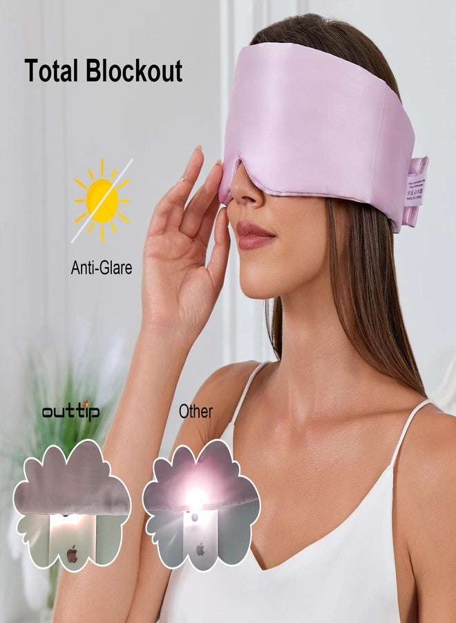 outtip 100% Mulberry Silk Sleep Mask for Women & Men Beauty Sleep, Adjustable Blindfold Silk Eye Mask for Sleeping Side Sleepers, Soft Pressure-Free Design for Home, Travel, Office, Nap - Image 4