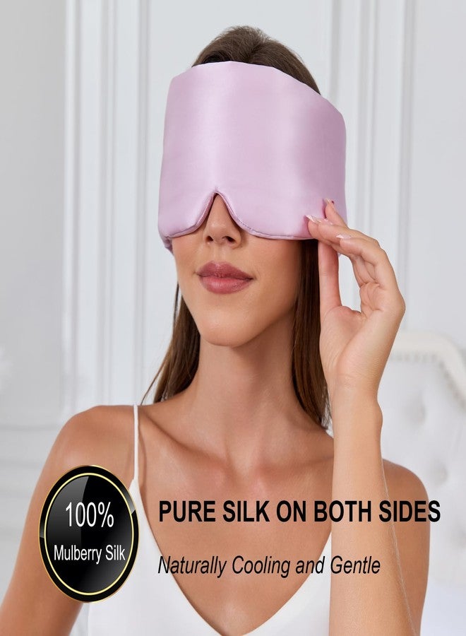 outtip 100% Mulberry Silk Sleep Mask for Women & Men Beauty Sleep, Adjustable Blindfold Silk Eye Mask for Sleeping Side Sleepers, Soft Pressure-Free Design for Home, Travel, Office, Nap - Image 2