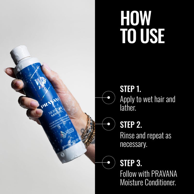 Pravana Moisture Marvel Shampoo | Hydrates, Moisturizes & Nourishes | For Dry, Color-Treated Hair | Chromasilk Enhances Shine & Protection | Vegan & Cruelty Free | Paraben & Sulfate Free | 10 Fl Oz - Image 4
