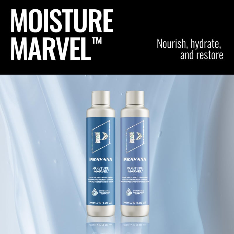Pravana Moisture Marvel Shampoo | Hydrates, Moisturizes & Nourishes | For Dry, Color-Treated Hair | Chromasilk Enhances Shine & Protection | Vegan & Cruelty Free | Paraben & Sulfate Free | 10 Fl Oz - Image 5