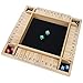 WE Games Shut The Box Wooden Board Game Classic 4 Player Table Top Math Dice Game Natural Wood 85 in Travel Size 10 Numbers for Families and Adults - Image 2