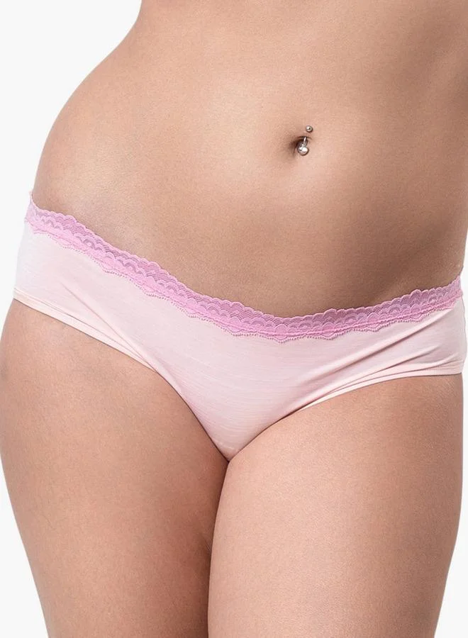 Aadaraya Aadaraya Lace Detail Hipster Briefs with Elasticated Waistband