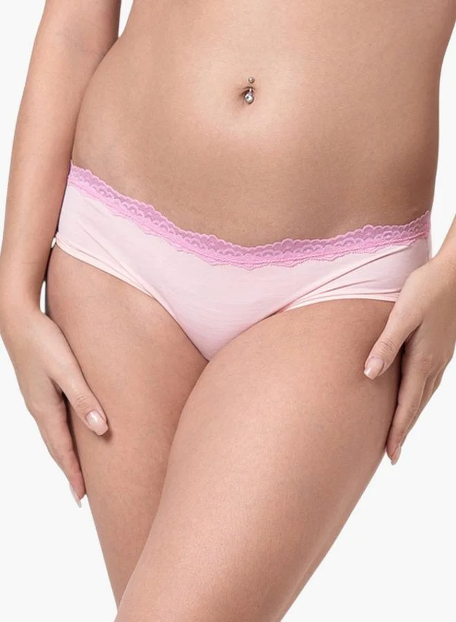 Aadaraya Aadaraya Lace Detail Hipster Briefs with Elasticated Waistband