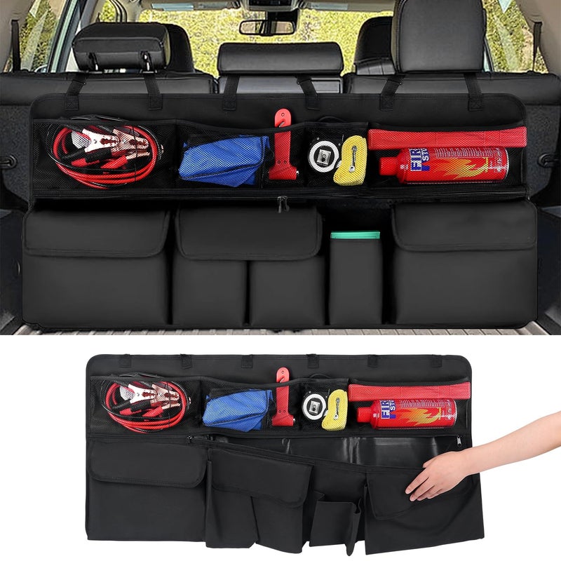 VAKEEN Car Trunk Organizer Upgraded Version Expand Space Hanging Trunk Organizer with Adjustable Straps Collapsible Waterproof Suv Trunk Organizers Sturdy Space Saver Frees for SUV Truck - Image 3