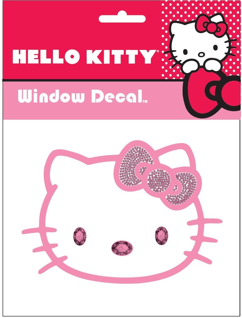 CHROMA 001122 Cling Bling 'Hello Kitty' Decal Pink, 4" x 5" - Image 1