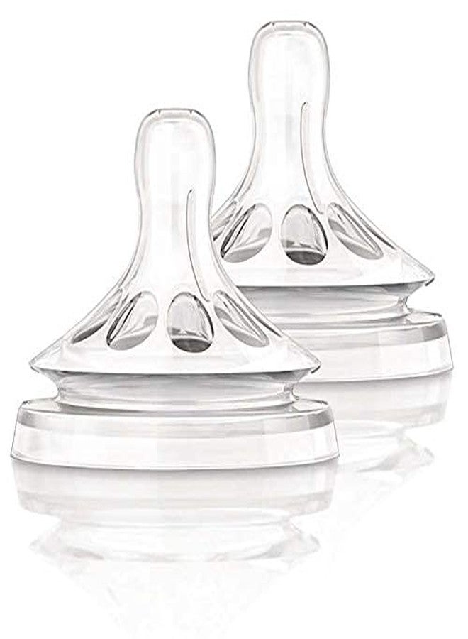 Lappu BPA-Free Natural Feeding Nipple for Newborns Babies Compatible with Philips Avent Transparent, Natural Feeding Nipple - Pack of 2 (Small) - Image 1