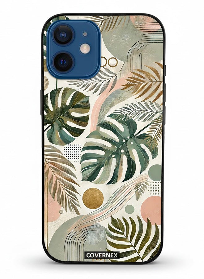 Covernex Apple iPhone 12 Mini Protective Case Cover Printed Featuring Tropical Monstera - Image 2