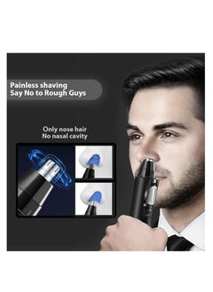 SYOSI Electric Ear and Nose Hair Trimmer Clipper, Professional Painless Eyebrow & Facial Hair Trimmer for Men/Women, Battery Operated Trimmer with Waterproof, Dual Edge Blades for Easy Cleansing  - Image 2