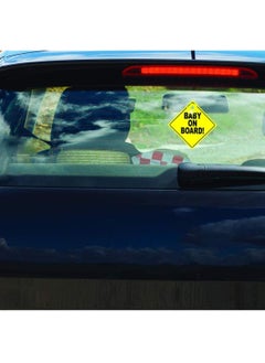 Rubik Baby on Board Car Sign with Suction Cup for Car Rear Window, Reflective Vehicle Car Signs, Kids Safety Warning Sign Universal Fit(12x12cm)  - Image 3