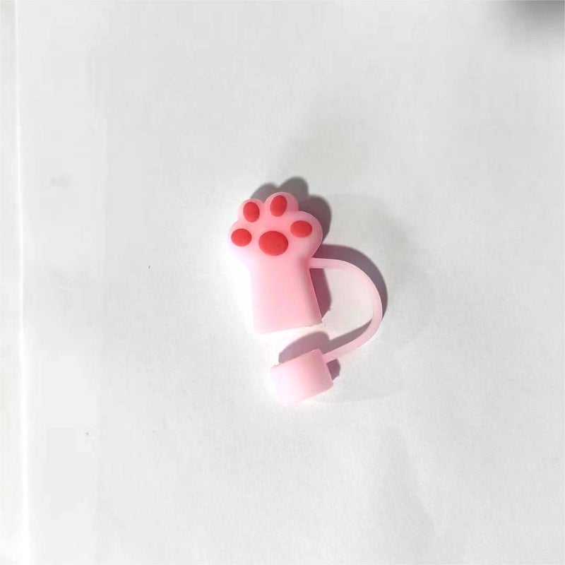 Generic Silicone Straw Caps Large 10mm Straw Covers Pink