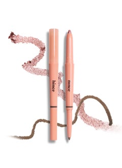 HINCE HINCE New Depth Dual Color Stick 02 Cool Volume Liner - Dual Highlighter & Contouring Stick, Aegyosal Makeup, Under Eye Highlighter, Quick & Easy Stick Eye Makeup 