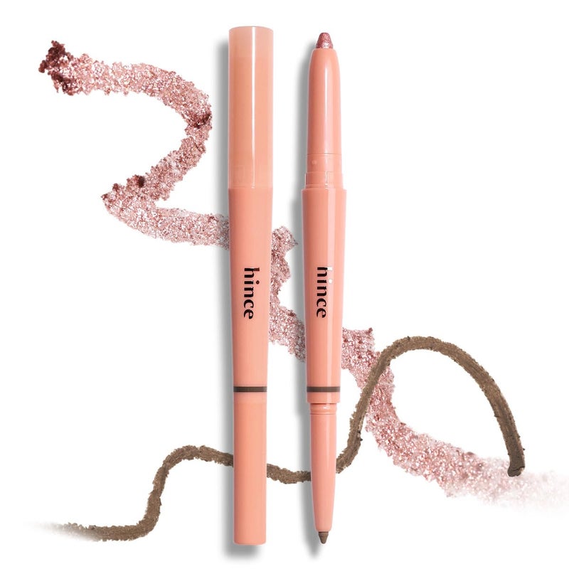 HINCE HINCE New Depth Dual Color Stick 02 Cool Volume Liner - Dual Highlighter & Contouring Stick, Aegyosal Makeup, Under Eye Highlighter, Quick & Easy Stick Eye Makeup
