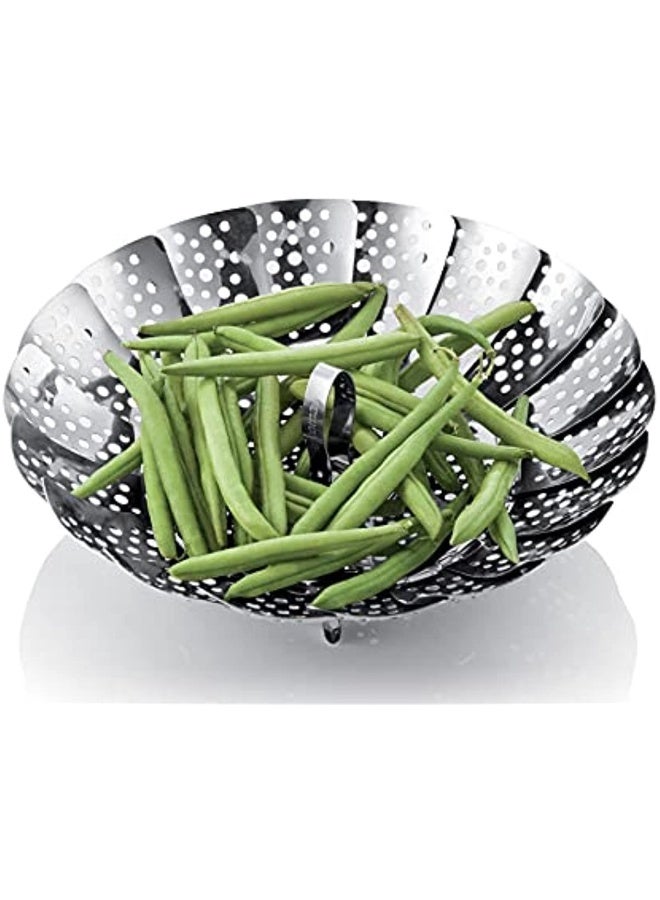 Steam Cooking Basket Stainless Steel Silver 24 Cm 1 Piece  - Image 3