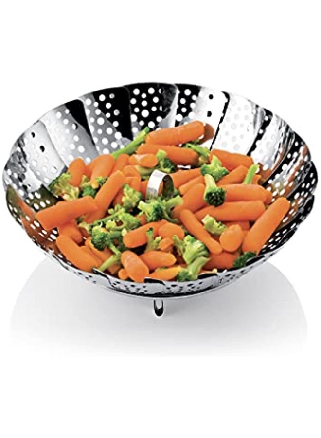 Steam Cooking Basket Stainless Steel Silver 24 Cm 1 Piece  - Image 5