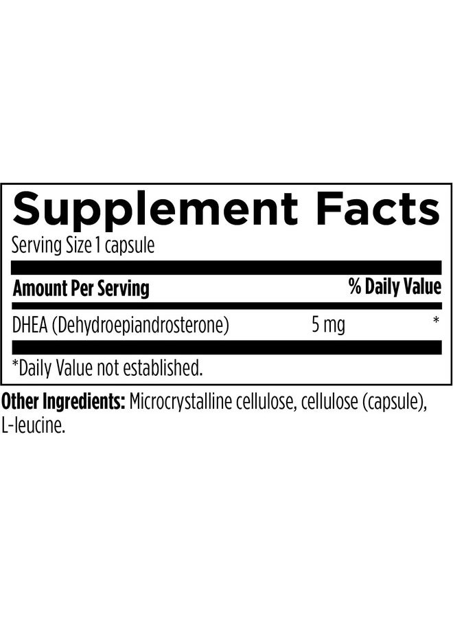 designs for health - Dhea 5Mg Dhea Supplement For Men + Women Supplement To Help Support Healthy Aging Muscle Integrity Energy + Hormonal Synthesis Nongmo (180 Capsules) - Image 1