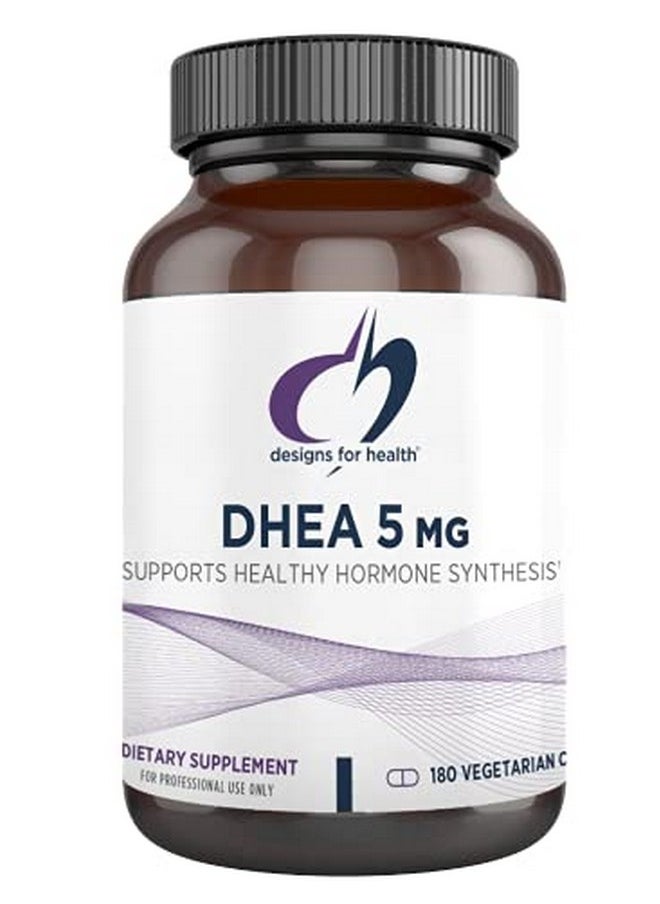designs for health - Dhea 5Mg Dhea Supplement For Men + Women Supplement To Help Support Healthy Aging Muscle Integrity Energy + Hormonal Synthesis Nongmo (180 Capsules) - Image 1