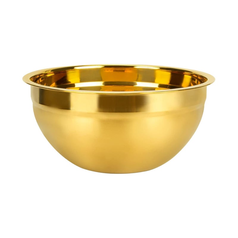 Valajogi Gold Stainless Steel Mixing Bowl - 2 Quart Large Metal Salad & Serving Bowl - Nesting Design for Baking, Cooking, Kitchen Prep & Entertaining (Gold) - Image 1