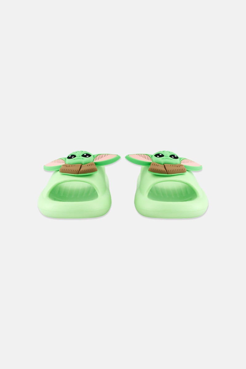 STAR WARS Kids Boys Yoda Slip On Slippers, Lime - Image 4