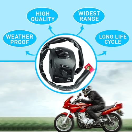 Uno Minda SW-0647C HANDLE BAR SWITCH- LEFT SIDE - SELF START For-BAJAJ-PULSAR 135/150/180 / DISCOVER 125ST Black - Image 3