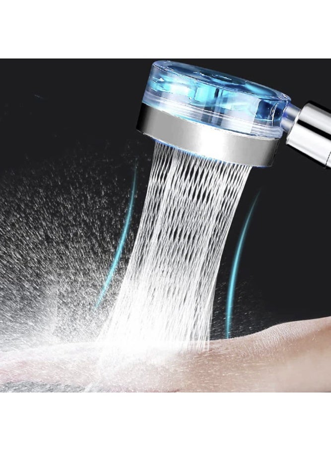 Happy Home 360° Rotating Fan Shower Head – High-Pressure Water-Saving Detachable Shower Head with  Fan and On/Off Switch, Adjustable Handheld Spray for Bathroom Spa, Easy to Install, Silver Finish - Image 2