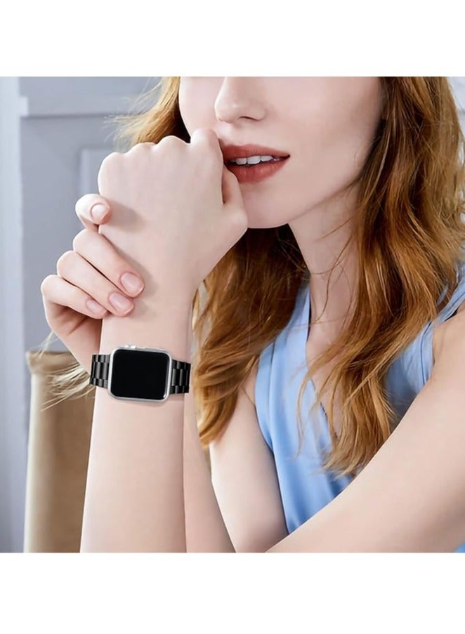 Metal Straps Compatible with Apple Watch Straps 42mm 44mm 45mm 46mm 49mm, Stainless Steel Business Band Compatible with iWatch Series 10 9 8 7 6 5 4 3 2 1 SE/ SE2 Ultra 2/ Ultra - Image 2