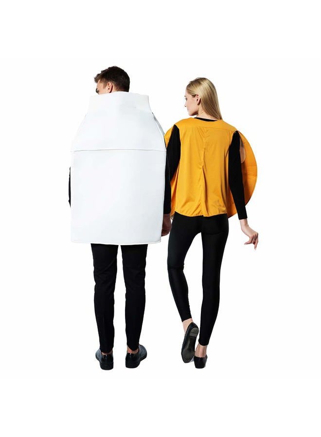 ReneeCho Couple Cookies and Milk Carton Box Costume Halloween Food Adult Men Women - Image 2