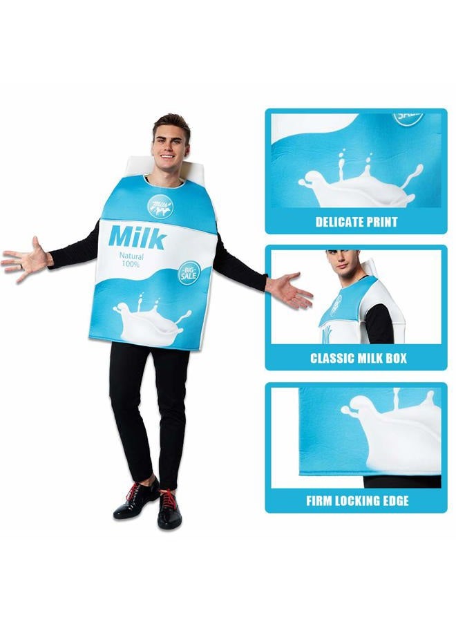ReneeCho Couple Cookies and Milk Carton Box Costume Halloween Food Adult Men Women - Image 4