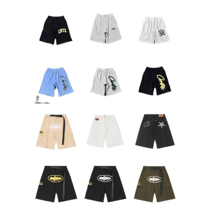Corteiz American Trendy Star Alcatraz Print Unisex Trendy Crew Neck Sweatshirt Casual Shorts - Image 2
