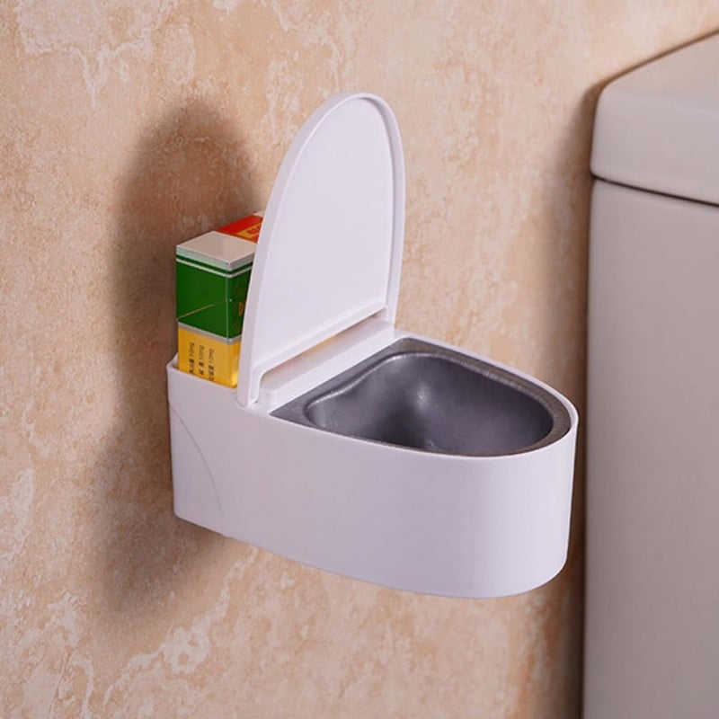 3pcs Wall Mounted Toilet Shaped Smoking Ashtrays with Lid for Bathroom Bedroom Office Decorative - Image 5