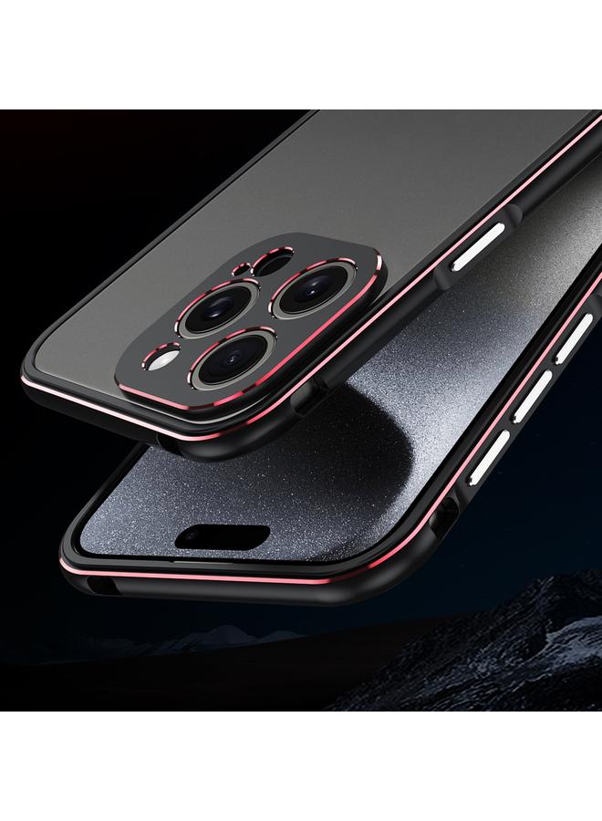 S-TOP Case For iPhone 15 Pro Aurora Series Lens Protector + Metal Frame Phone Case - Image 4