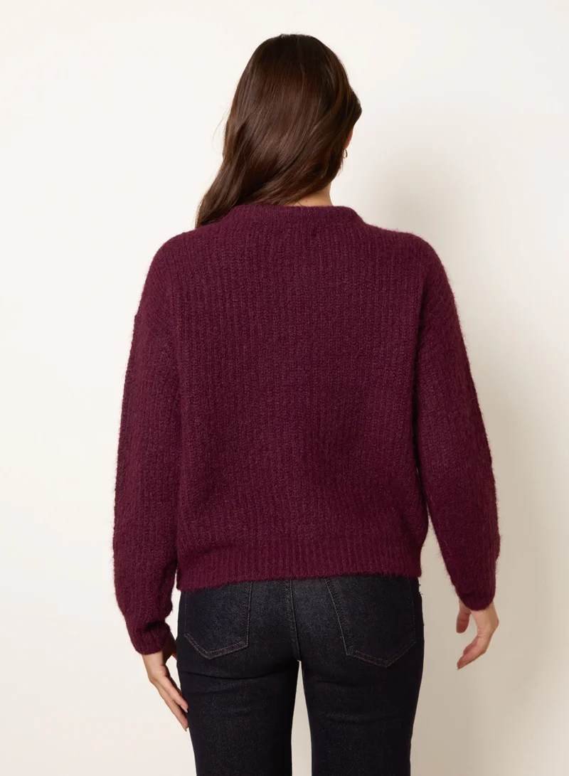 بلو فانيلا Pussybow Detail Knitted Cardigan