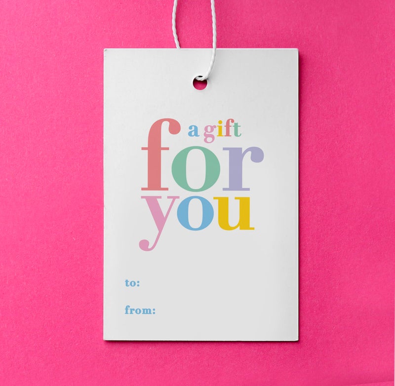 ThreeKin Collective 50-Pack Gift Tags - â€œA Gift for Youâ€ | Holiday, Christmas, Gifts, and Birthday Tags | Personalized Labels for Presents | Women-Owned Business - Image 2