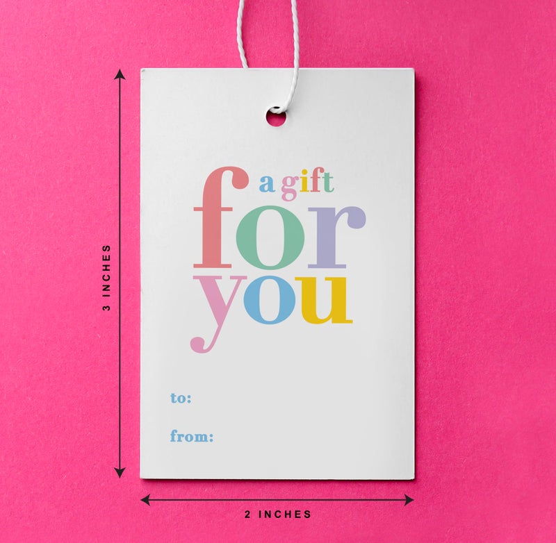 ThreeKin Collective 50-Pack Gift Tags - â€œA Gift for Youâ€ | Holiday, Christmas, Gifts, and Birthday Tags | Personalized Labels for Presents | Women-Owned Business - Image 5