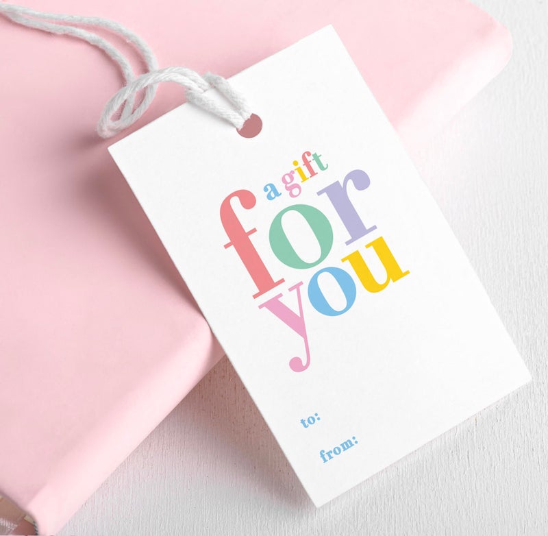 ThreeKin Collective 50-Pack Gift Tags - â€œA Gift for Youâ€ | Holiday, Christmas, Gifts, and Birthday Tags | Personalized Labels for Presents | Women-Owned Business - Image 3