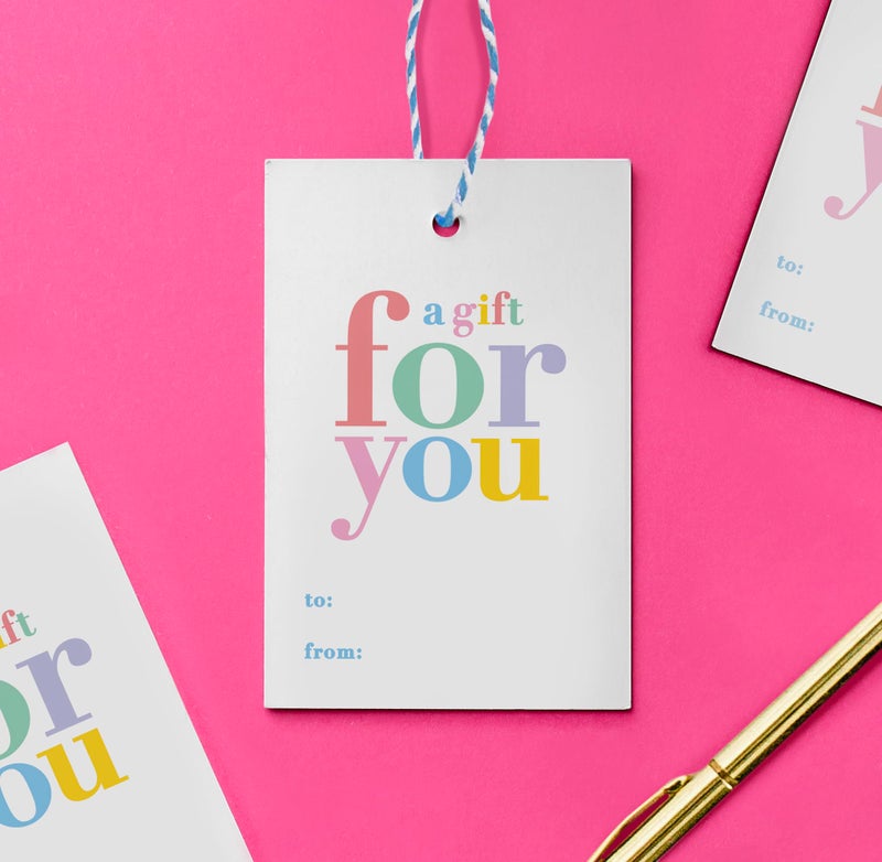 ThreeKin Collective 50-Pack Gift Tags - â€œA Gift for Youâ€ | Holiday, Christmas, Gifts, and Birthday Tags | Personalized Labels for Presents | Women-Owned Business - Image 4