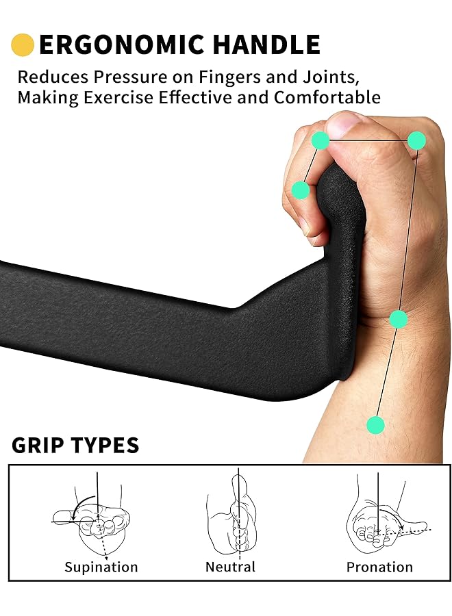 POWER GUIDANCE Lat Pulldown Attachments, Pull Down Bar With Ergonomic Handle, Cable Machine Attachments For More Effective And Less Fatigued Grip - Image 2