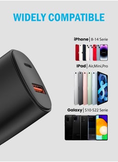 Pawa Wall Charger PD QC3.0 20W UK with Type C to Lightning Cable / Secure and saturated / Portable & Elegant / Wide compatibility - Black  - Image 4