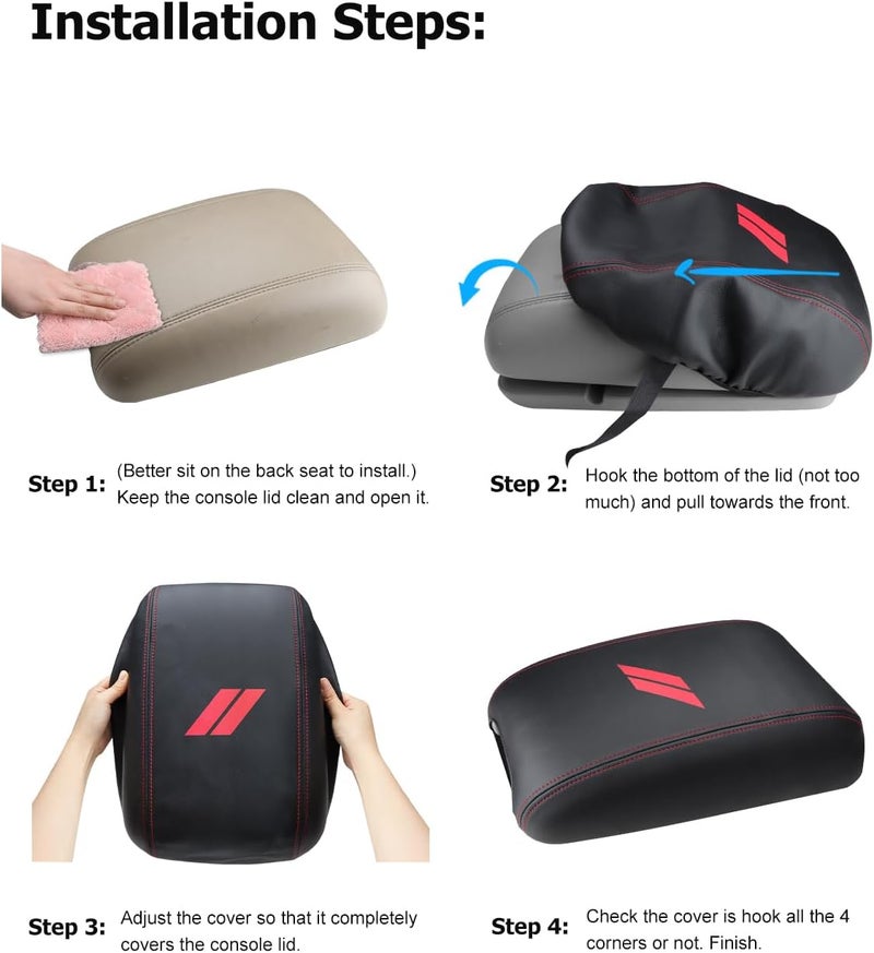 INTGET Leather Armrest Cover for Dodge Durango 2011-2023 - Image 4