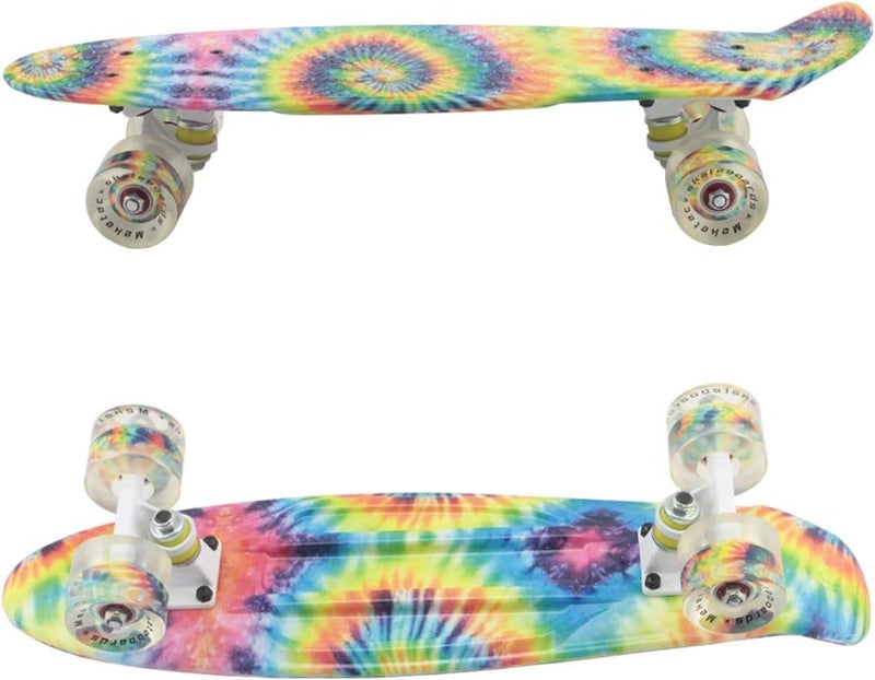 Meketec Skateboards Complete 22 Inch Mini Cruiser Retro Skateboard for Kids Boys Youths Beginners - Image 3