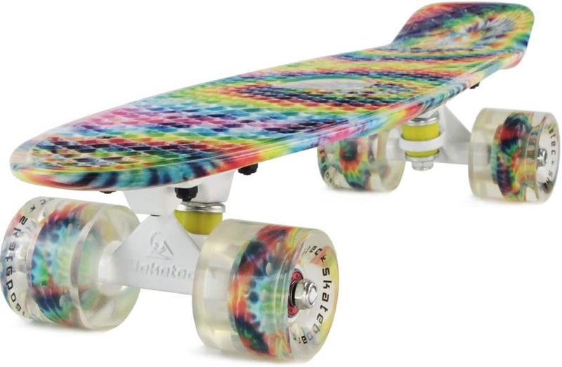 Meketec Skateboards Complete 22 Inch Mini Cruiser Retro Skateboard for Kids Boys Youths Beginners - Image 1