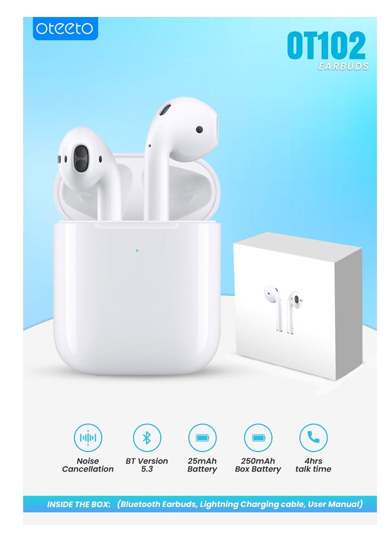 Oteeto OT-102 TWS Semi In-Ear Earphones Wireless Earbuds And Equipped With Anti-Fingerprint With Power Box Standard Version White - pzsku/ZA8F4FA1284835B20BC4BZ/45/_/1730653752/80284caa-8e62-4a9c-8eeb-81794b45037e