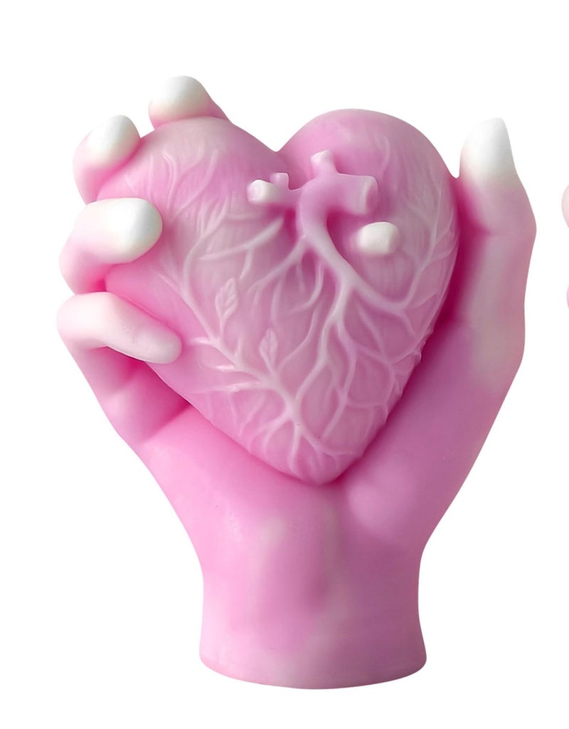 ESEDAGE Hand Heart Cylinder Candle & Resin Mold - Resin Casting Silicone Molds for Home Decor & Candle Making Wave Spiral Mold - Image 2