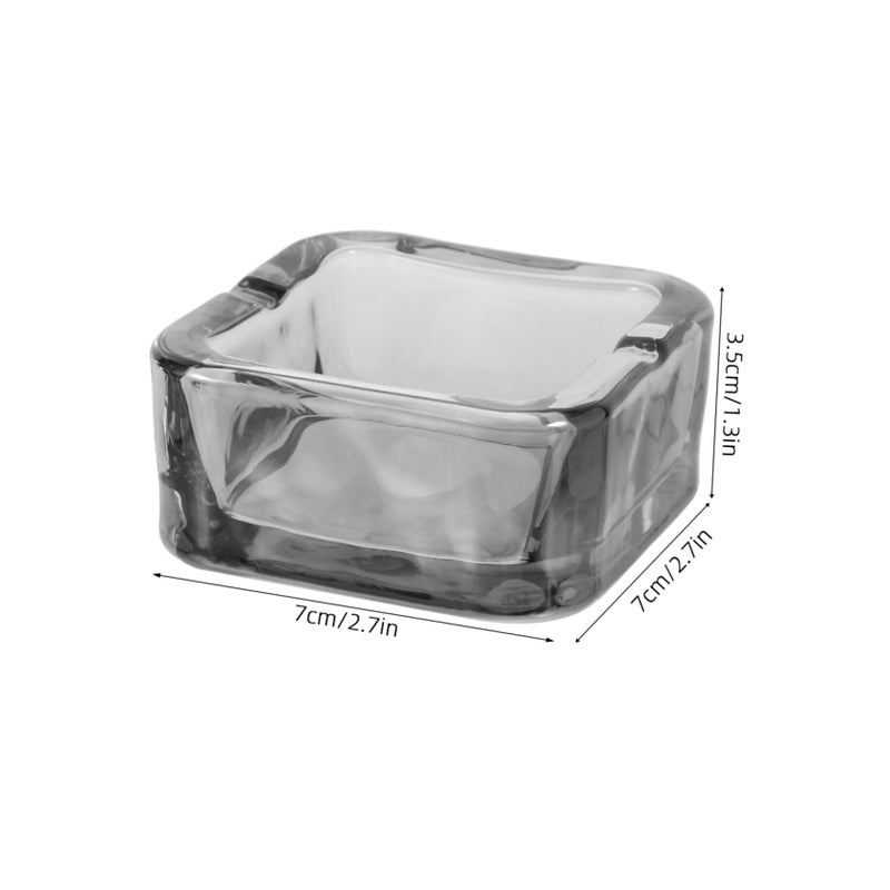 Transparent Glass Ashtray for Car Home Office and Outdoor Patio Modern Decorative Ash Holder - Image 3