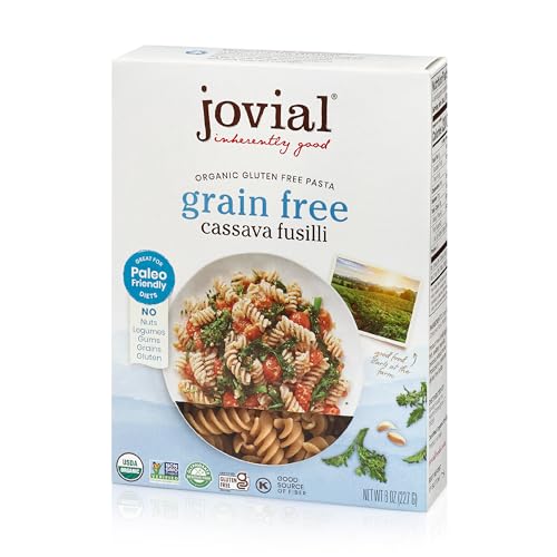 Jovial GrainFree Cassava Fusilli  Fusilli Organic Gluten Free Pasta Fusilli Pasta Cassava Pasta Paleo Pasta GrainFree NonGMO HighFiber  8 Oz 1 Pack - Image 1