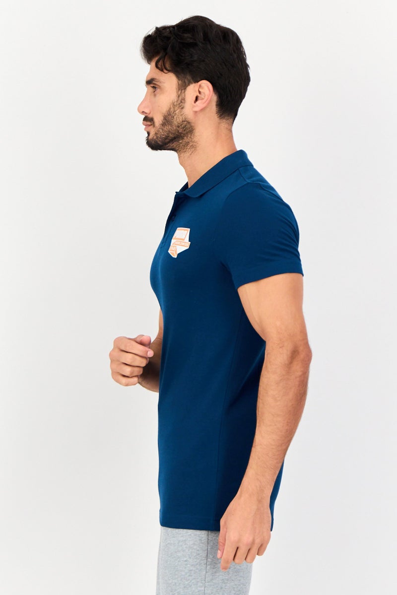 PUMA تي شيرت بولو قصير الأكمام للرجال، رياضي، خارجي، أزرق مائل إلى الأخضر - Image 4