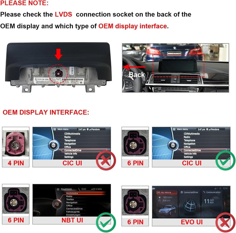 PEMP 10.25" Linux Head Unit for BMW 3 Series F30 F20 NBT CIC with Wireless and Wired CarPlay and Android Auto - Image 5
